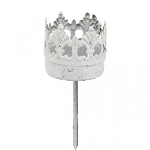Fém mécsestartó felragasztáshoz, gyertyatartó korona Ø4,5cm 4db