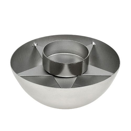 Tealámpa tartó ezüst Ø10cm H4cm 1db