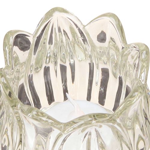 tételeket Gyertyatartó tulipános teamécses pohár átlátszó talppal Ø7cm H16cm 2db