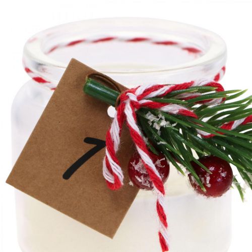 Floristik24 Tealámpa tartó üveg Adventi gyertyatartó befőttesüveg Ø6cm 4db