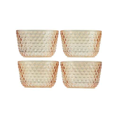 tételeket Gyertyatartó üveglámpás retro narancssárga Ø8cm H5cm 4db