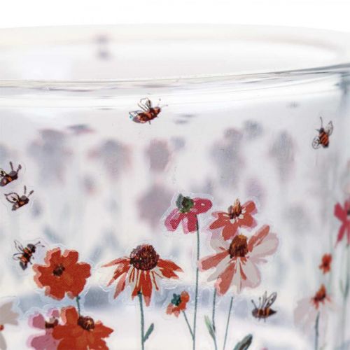 Floristik24 Tealámpa tartó üveglámpás nyári réti méhek Ø9cm