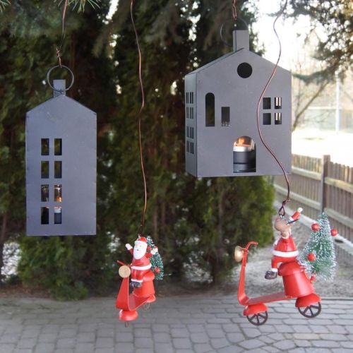 Floristik24 Lámpás ház, könnyűház fém fekete Ø4,4cm H22cm