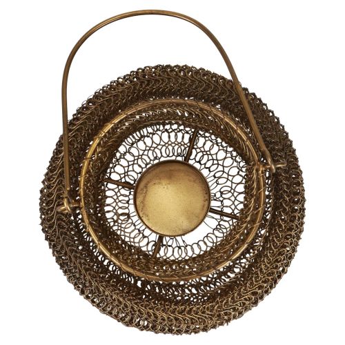 Floristik24 Gyertyatartó fém sárgaréz upcycling kerti lámpa Ø18cm