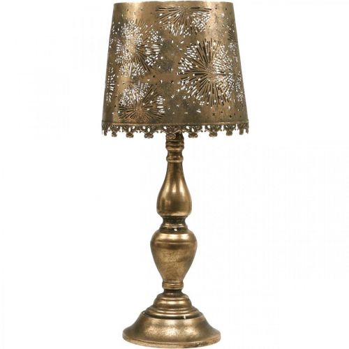 Floristik24 Tealámpás lámpa gyertyatartó állólámpa vintage fém Ø25cm H57,5cm