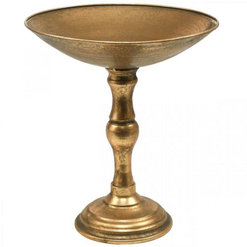 Dísztál lábbal fém dísztál vintage Ø32cm H37cm