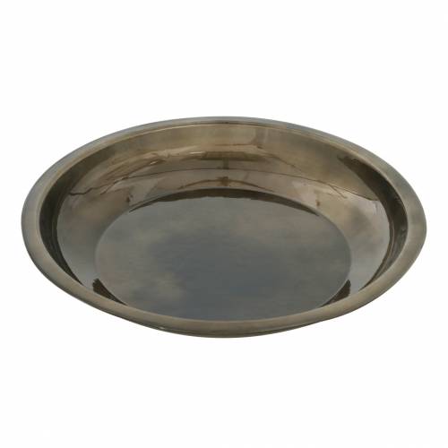 Floristik24 Fémbronz fényes díszlap Ø23,5cm