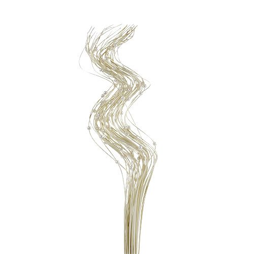 Ting Ting Curly gyöngyös 60cm fehérített 40 db