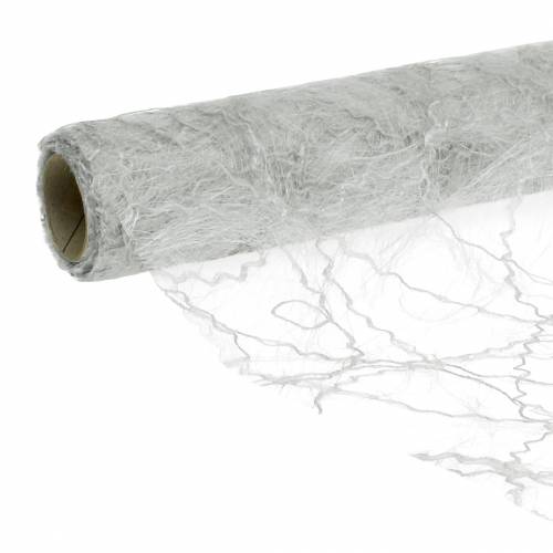 Floristik24 Asztali szalag asztali futó ezüst 30cm 25m