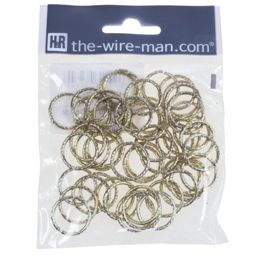 Floristik24 Asztali dekoráció jegygyűrűk díszgyűrűk arany Ø2cm 50 db