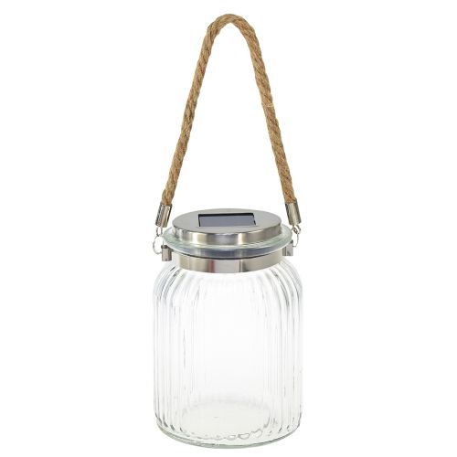 Floristik24 Asztali dekoráció napelemes erkély függőlámpa meleg fehér Ø11cm H16cm