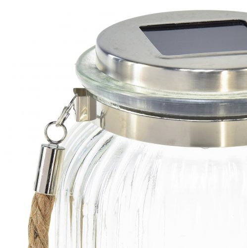 Floristik24 Asztali dekoráció napelemes erkély függőlámpa meleg fehér Ø11cm H16cm