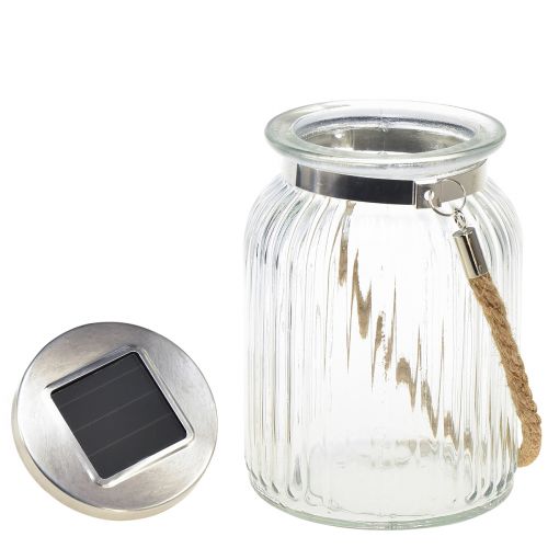 Floristik24 Asztali dekoráció napelemes erkély függőlámpa meleg fehér Ø11cm H16cm