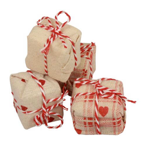 Floristik24 Asztali dekoráció Karácsonyi ajándékcsomag dekoráció 3,5cm 9 db