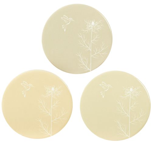 tételeket Asztali alátétek Spring Bird Barna Fehér Ø11cm 6 db