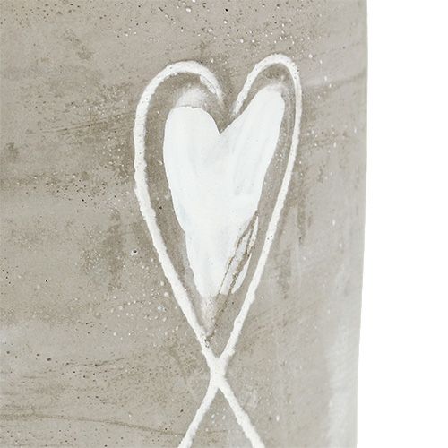 Floristik24 Betonedény szívvel Ø8cm H7cm 6db