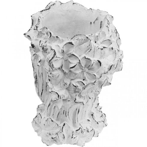 Floristik24 Vetőgép Beton Vetőgép Shabby Chic női fej fehér H34cm