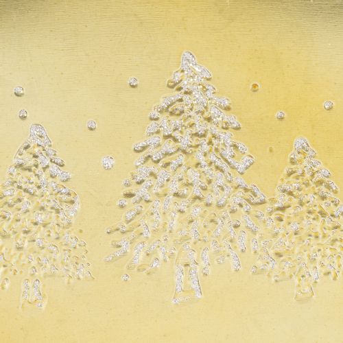 Fém virágtartó csillogó fenyő motívummal, 18 cm | Floristik24.hu