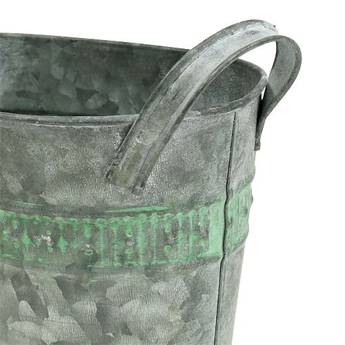 Floristik24 Cink edény ovális 20cm x 12cm H14cm