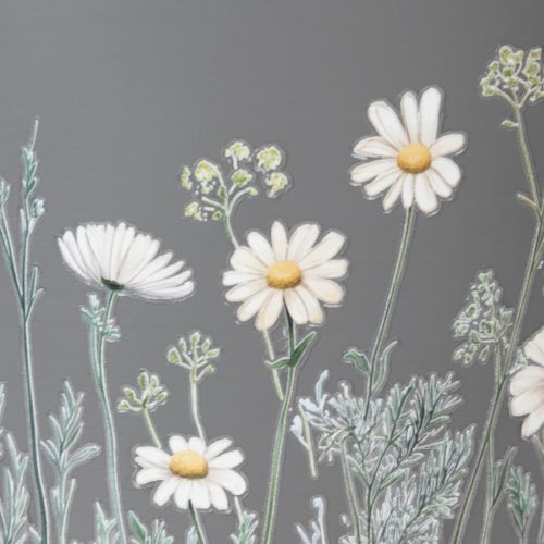 tételeket Virágcserép finom vadvirágos mintával, praktikus erkélyen vagy teraszon, 15 cm, 3 darab