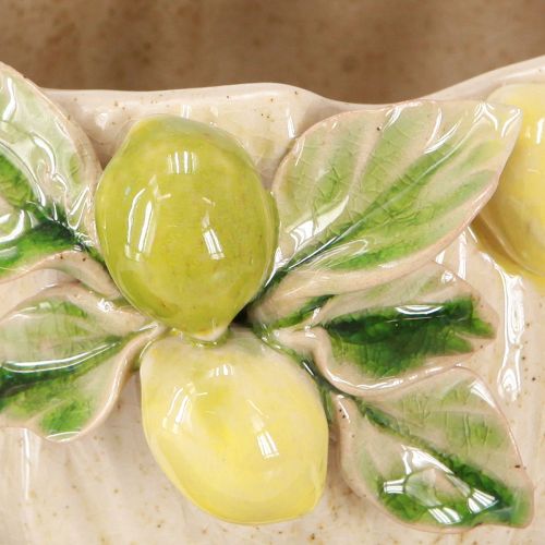 tételeket Dekoratív kerámia virágcserép – citrommintás déli hangulathoz Ø19,5cm