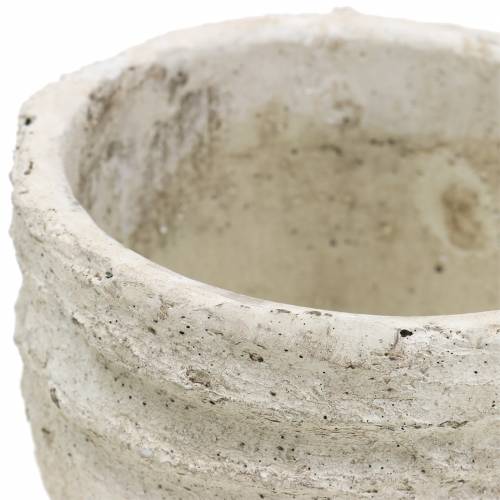 Floristik24 Cserepes virágtartó fehér antik Ø12,5cm H11cm 2db