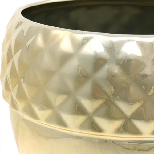 tételeket Kerámia virágtartó makk arany karácsonyi dekoráció Ø18cm H16,5cm