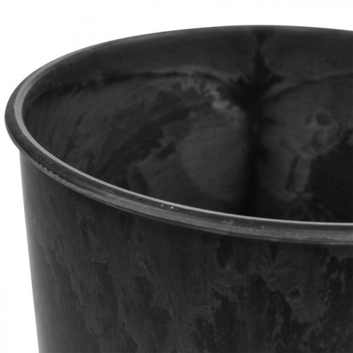 tételeket Asztali váza Váza Fekete műanyag antracit Ø15cm H24cm