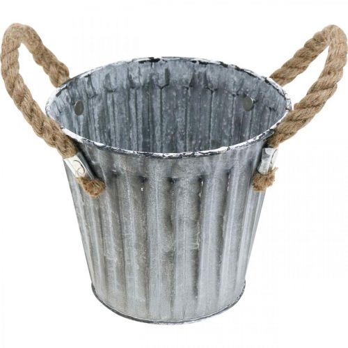 tételeket Nyelekkel ellátott cserep, fém cachepot, díszedény ültetésre Ø14,5cm