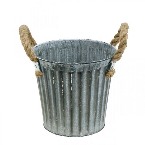 tételeket Fém cserep, díszedény füllel, cserep, cachepot Ø16,5 cm