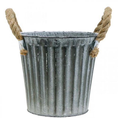 tételeket Fém cserep, díszedény füllel, cserep, cachepot Ø16,5 cm