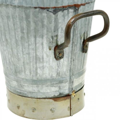 tételeket Fém ültetőgép fogantyúkkal vintage dekorációval Ø26/20/17cm 3 db-os készlet