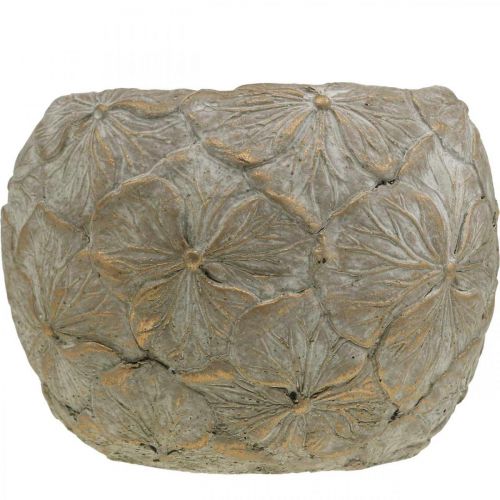 Floristik24 Virágcserép beton kis virágmintás vintage megjelenés Ø15cm H11cm