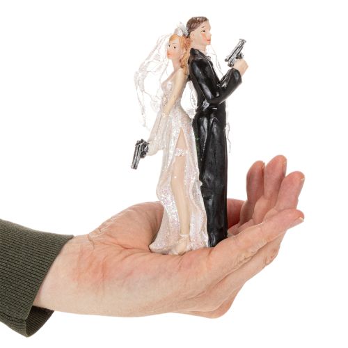 Tortadísz menyasszony és vőlegény 15,5 cm | Floristik24.hu