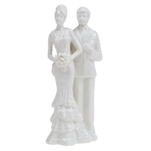 Floristik24 Tortafigura ifjú házasok fehér 17cm
