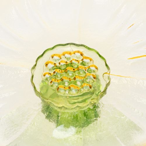 tételeket Dekoratív üvegtányér talppal, virágmintával, ideális ünnepi bemutatásra, 15 cm