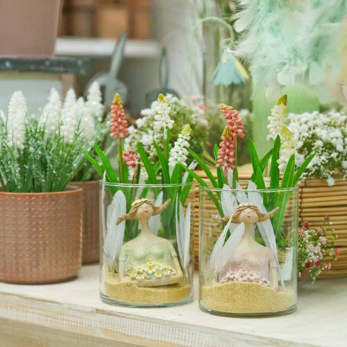 Floristik24 Szőlő jácint nyírfa cserépben fehér 24cm