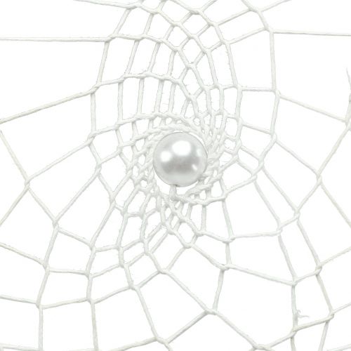 Floristik24 Álomfogó szív fehér 55cm 2db