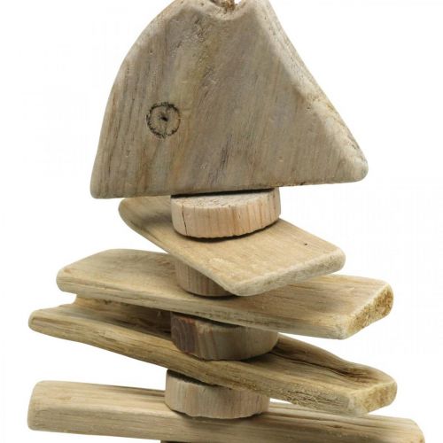 Floristik24 Hal uszadékfa natúr, tengeri dekoráció akasztáshoz, halcsont L38cm