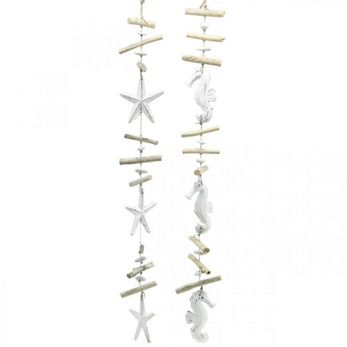 Floristik24 Tengerészeti dekoráció füzér uszadékfa ablakdísz 72/78cm 2db-os készlet