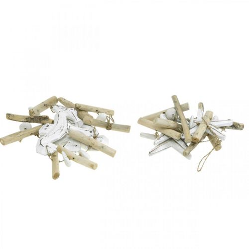 Floristik24 Tengerészeti dekoráció füzér uszadékfa ablakdísz 72/78cm 2db-os készlet