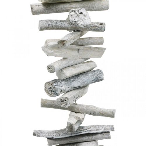 Floristik24 Driftwood Garland Maritime Deco fa mosott fehér 80cm