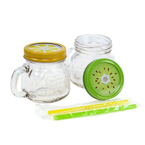 Floristik24 Ivópohár fedővel Ø7cm H9cm 2db