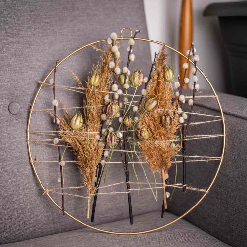 Floristik24 Csokor szárított virágból rózsaszín, fehér csokor szárított virágból H60-65cm