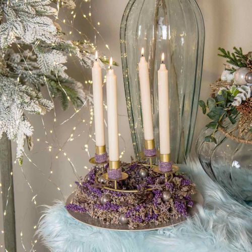 Floristik24 Szárított virágkoszorú tengeri levendula natúr Ø30cm