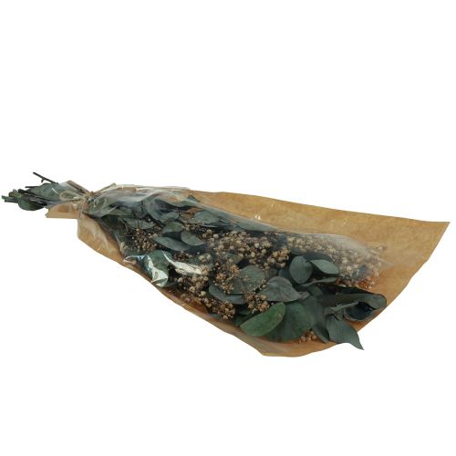 Floristik24 Szárított virágcsokor eucalyptus gypsophila tartósított 50cm zöld