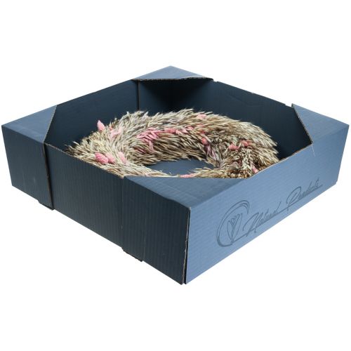 Floristik24 Száraz koszorú zab phalaris koszorú natúr rózsaszín Ø44cm