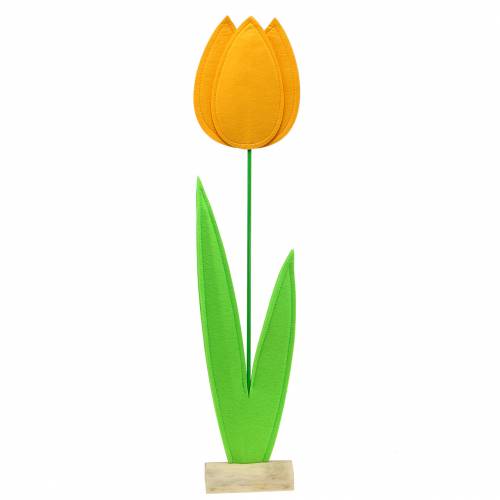 Floristik24 Nemez virág tulipán sárga nyári dekoráció H88cm