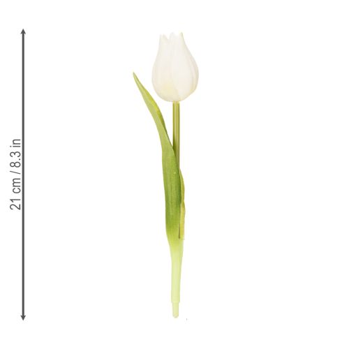 tételeket Műtulipán, realisztikus dekoráció, tartós selyemvirág otthonra, 21cm, 6 darab