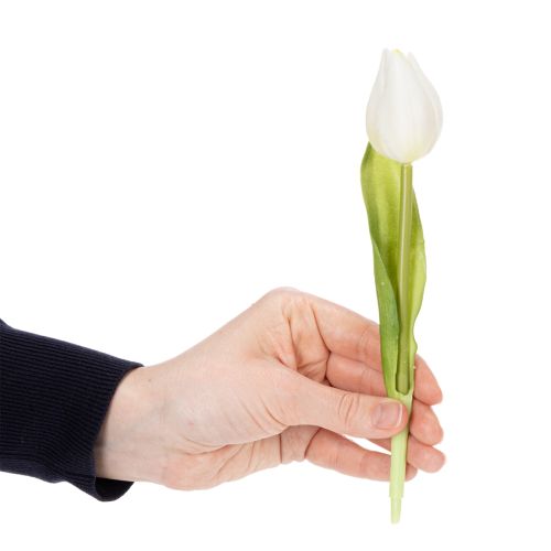 tételeket Műtulipán, realisztikus dekoráció, tartós selyemvirág otthonra, 21cm, 6 darab